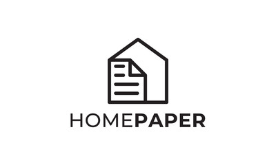home paper abstract logo design icon