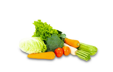 Banner design concept of fresh organic and vegetables png