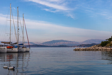 Fototapeta na wymiar Kassiopi port on Corfu island