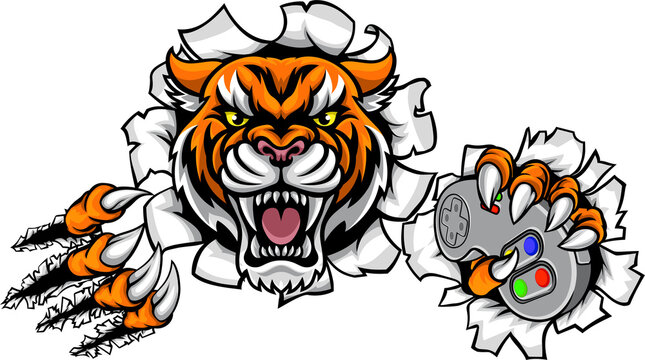 Tiger Angry Esports Mascot