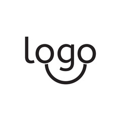 LOGO letter with Smile design vector