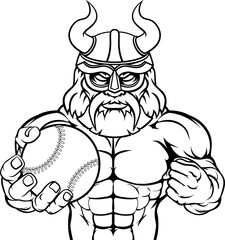 Viking Baseball Sports Mascot