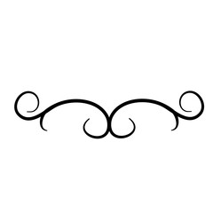 Vintage swirl flourish text divider