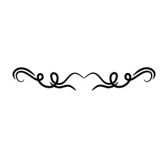 Vintage swirl flourish text divider