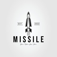 missile weapon or rocket launcher logo vector illustration design.