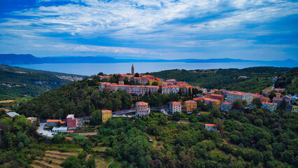 Fototapeta na wymiar Labin Croatia Drone View