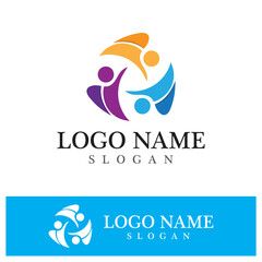 Fototapeta premium Community logo and symbol vector