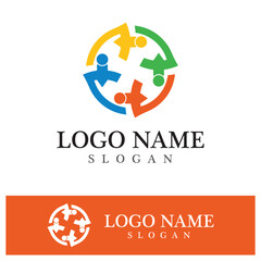 Obraz premium Community logo and symbol vector