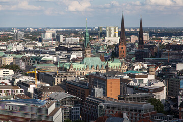 Naklejka premium aerial view of Hamburg