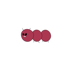 Ant cartoon character with cute facial expression