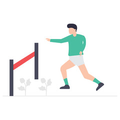 finish line illustration which is suitable for commercial work and easily modify or edit it

