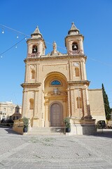 Parish church of our lady of pompei in Marsaxlokk, Malta - vertical