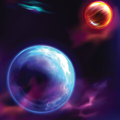 Obraz na płótnie Canvas planet in space vector