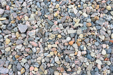 closeup of grey gravel on garden path