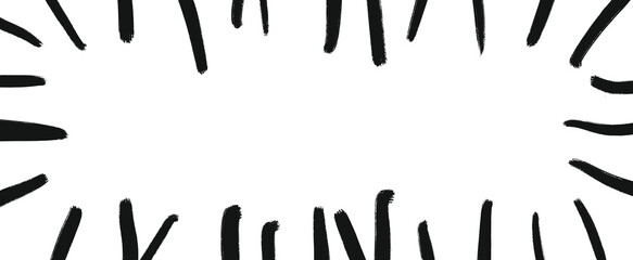 Colorful hand drawn with cute grunge square frames and borders for kids products.