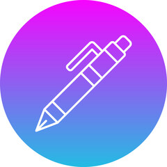 Pen Gradient Circle Line Inverted Icon