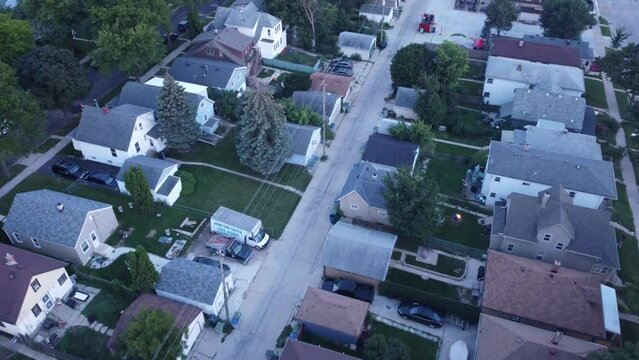 Small city Milwaukee America Sunset 3 - Taken with drone 