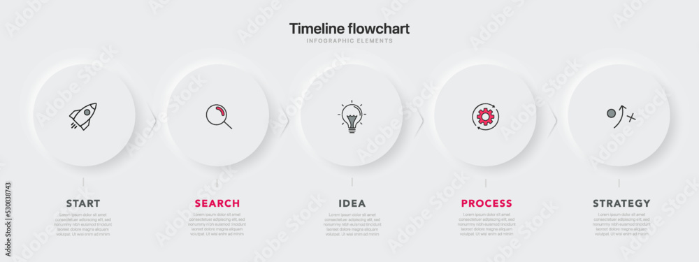 Poster timeline infographic design with 5 options or steps. infographics for business concept. can be used 