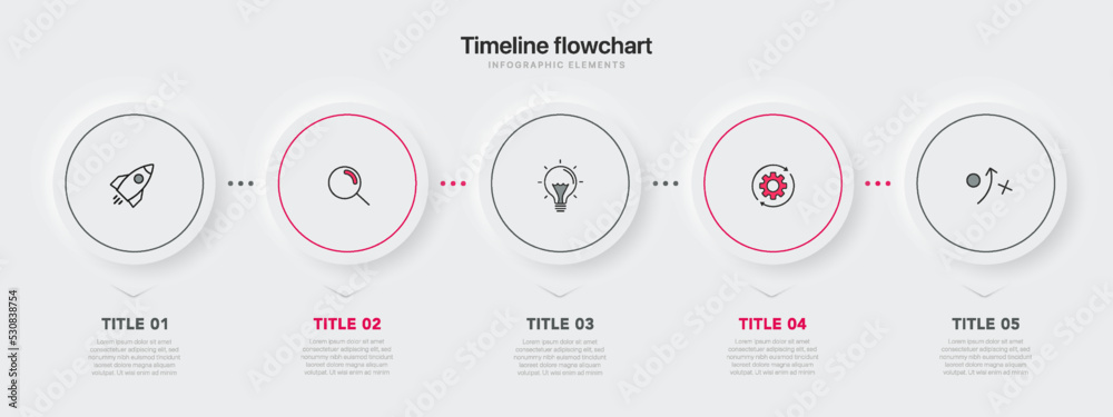 Poster timeline infographic design with 5 options or steps. infographics for business concept. can be used 