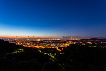 Obraz premium Night landscape of Xinyi District cityscape