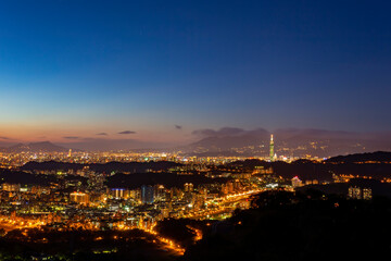 Night landscape of Xinyi District cityscape