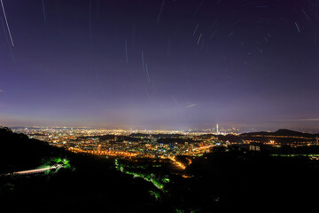 Obraz premium Night landscape of Xinyi District cityscape