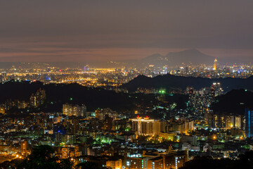 Beautiful aerail cityscape from Wenshan District
