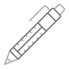 Ballpoint Greyscale Line Icon