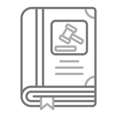 Law Book Greyscale Line Icon