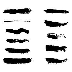 set of texture brushes on a white background.