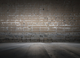 old interior with brick wall