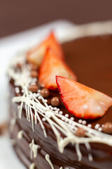 biscuit cake with strawberries