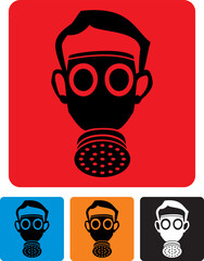 Medical face mask,Dust Protection for Hospital or pollution protect gear - vector illustration