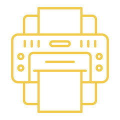Printer Multicolor Line Icon