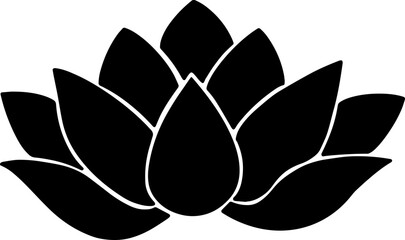 simple lotus flower silhouette