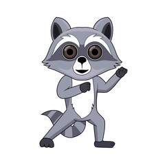 Raccoon Cartoon Character design illustration vector eps format , suitable for your design needs, logo, illustration, animation, etc.