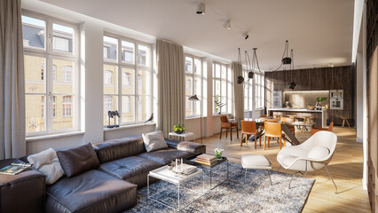 Modern living interior