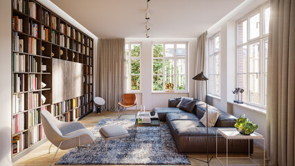 Modern living interior