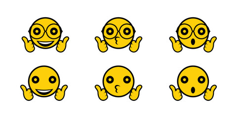 Emoticon Cartoon Character design illustration vector eps format , suitable for your design needs, logo, illustration, animation, etc.