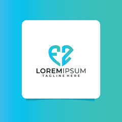 Obraz premium fz letter design for logo and icon.az typography for technology, business and real estate brand.az monogram logo.vector