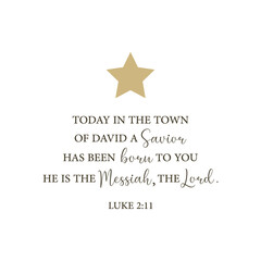 Obraz premium Christmas Bible Verse PNG, Christian card art print, minimalist quote, Christmas star, vector
