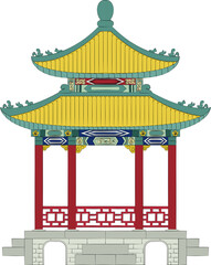 Chinese Traditional Architecture Building pavilion