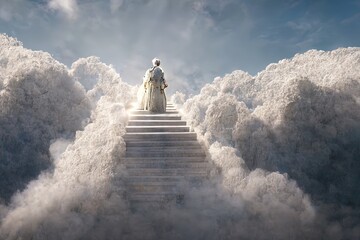 The queen going to heaven - obrazy, fototapety, plakaty