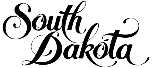 South Dakota - custom calligraphy text