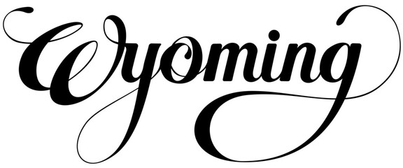 Wyoming - custom calligraphy text