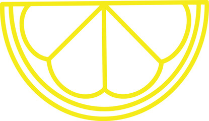 lemon fruit line drawing outline