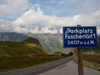 view of the peaks and meadows in the austrian alps
