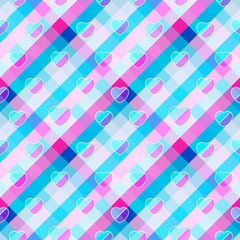 Vibrant Trendy Checkered Seamless Pattern 