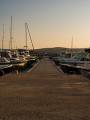 boats in the harbor