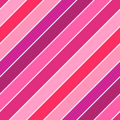 Bold Pink Vibrant Trendy Diagonal Striped Seamless Pattern Vector
